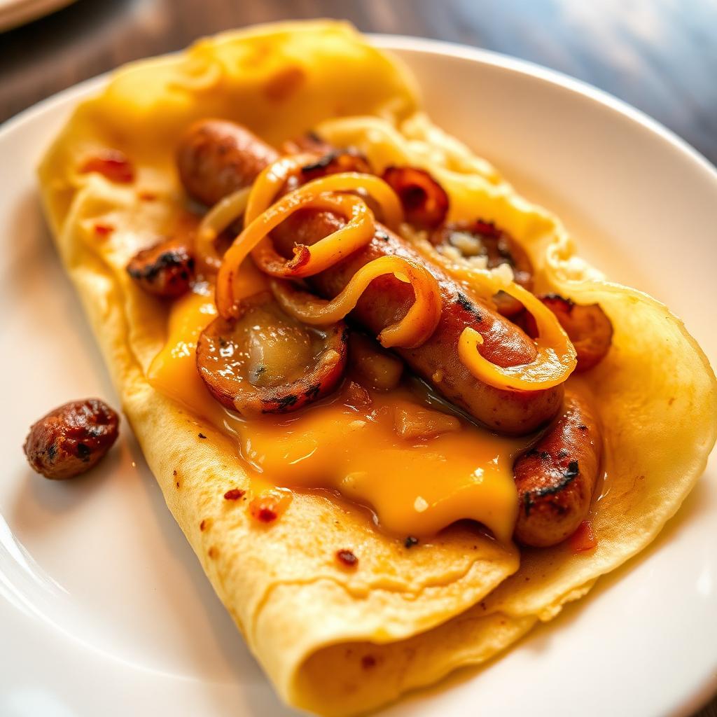 Crêpe Saucisse Fromage